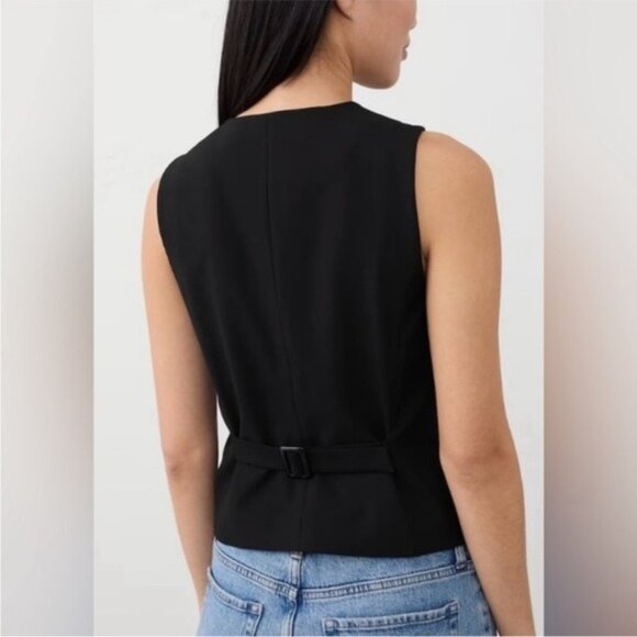 Banana Republic Hayden Black Cropped Vest Tailored Sleeveless Top Size 2 NWT - Picture 13 of 16